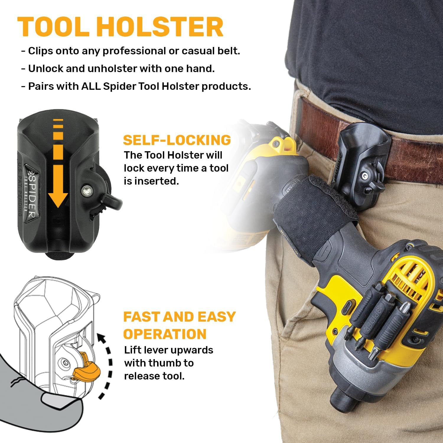 SPIDER Tool Holster Pro Tool Kit - 12 Piece Kit for Storing and Organizing Tools image number 4