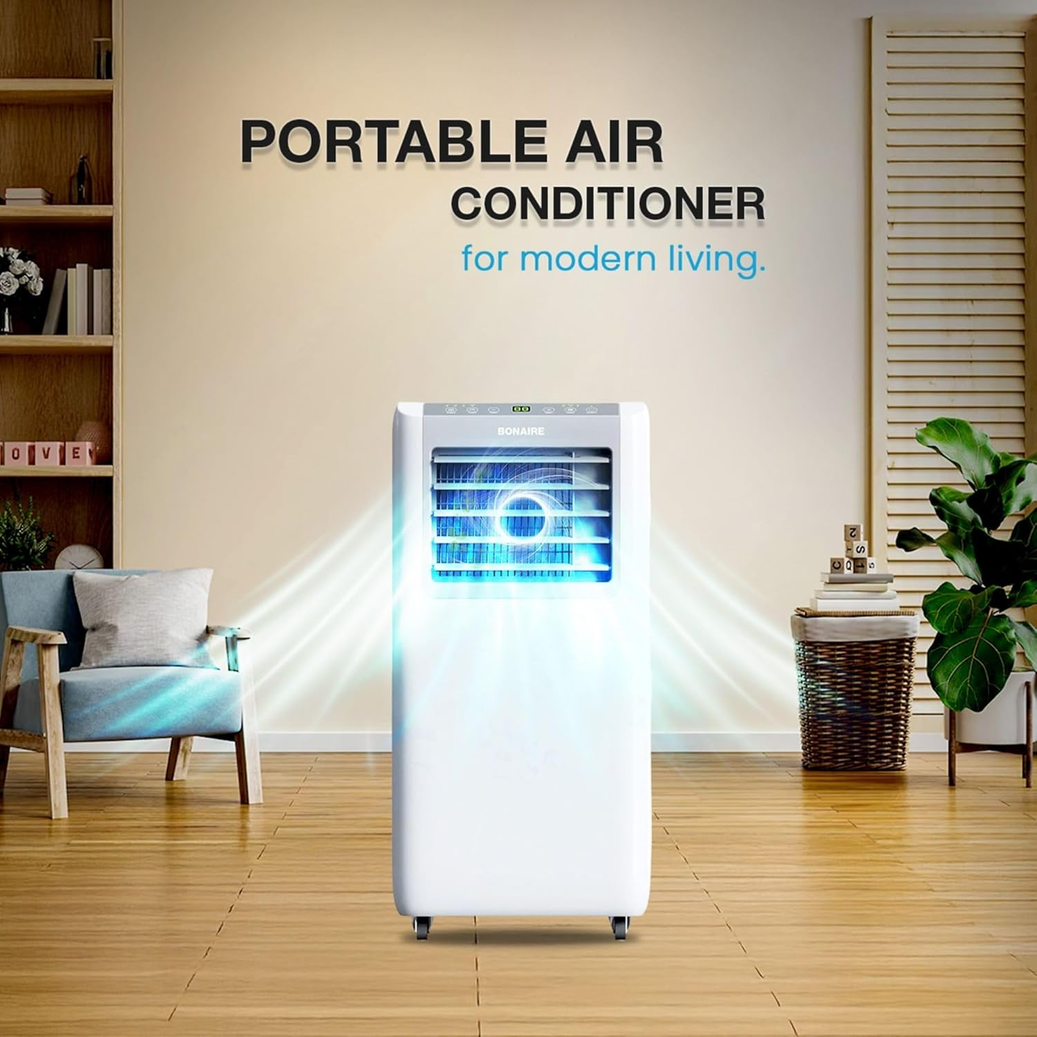 Bonaire 2.6Kw Portable Air Conditioner 9000 BTU Cooling | Remote Control | Dehumidifier | Touch Panel | R290 | Suits Rooms up to 18M&sup2; | 2 Year Warranty image number 4