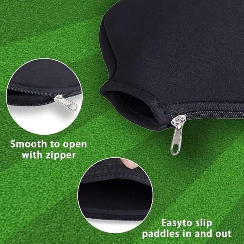 2Pcs Pickleball Paddle Covers 8.6 X 12.2 Inch - Waterproof Pickleball Racket Sleeve for Protection & Storage, Lightweight Paddle Cover for Pickleball Accessories image number 4