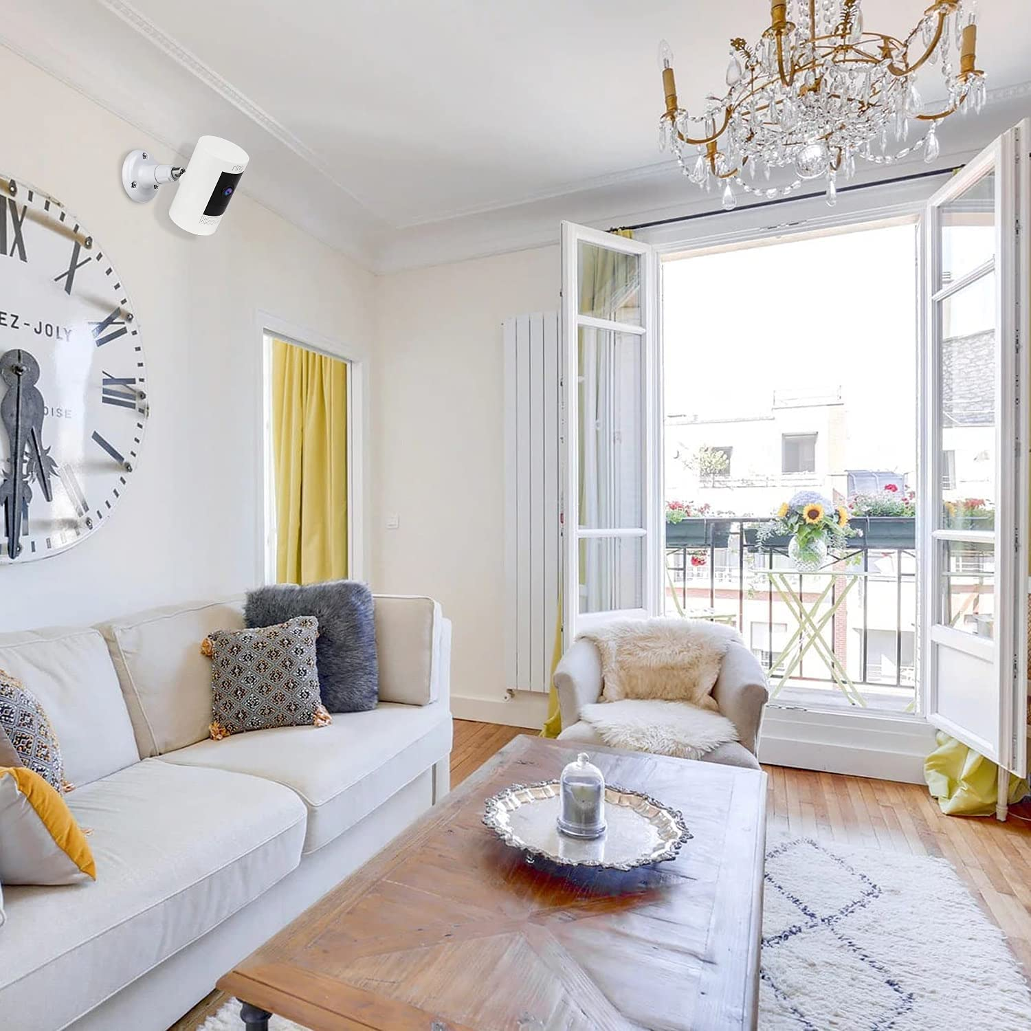 2Pack Adhesive Wall Mount for Ring Stick up Cam & Indoor Cam (1St Gen), 360 Degree Adjustable Screwless Bracket for Surveillance Camera, 2 Ways Installation without Drilling image number 4