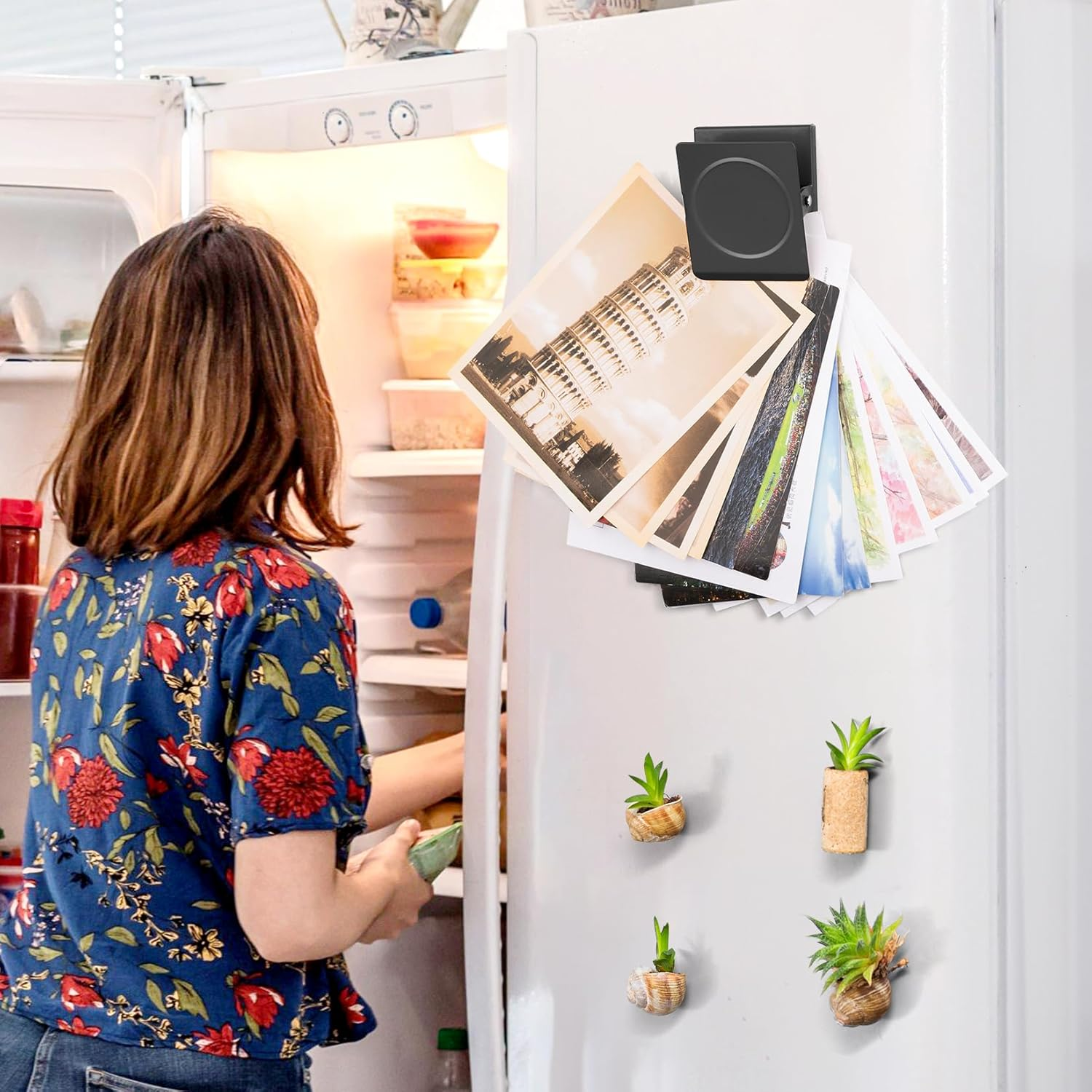 FINDMAG Extra Large Heavy Duty Magnetic Clips - 2.2 Inch, Lock Accessories, School Supplies, Strong for Classroom, Refrigerator, Whiteboard, Office (Black, 4 Pack) - Black image number 4