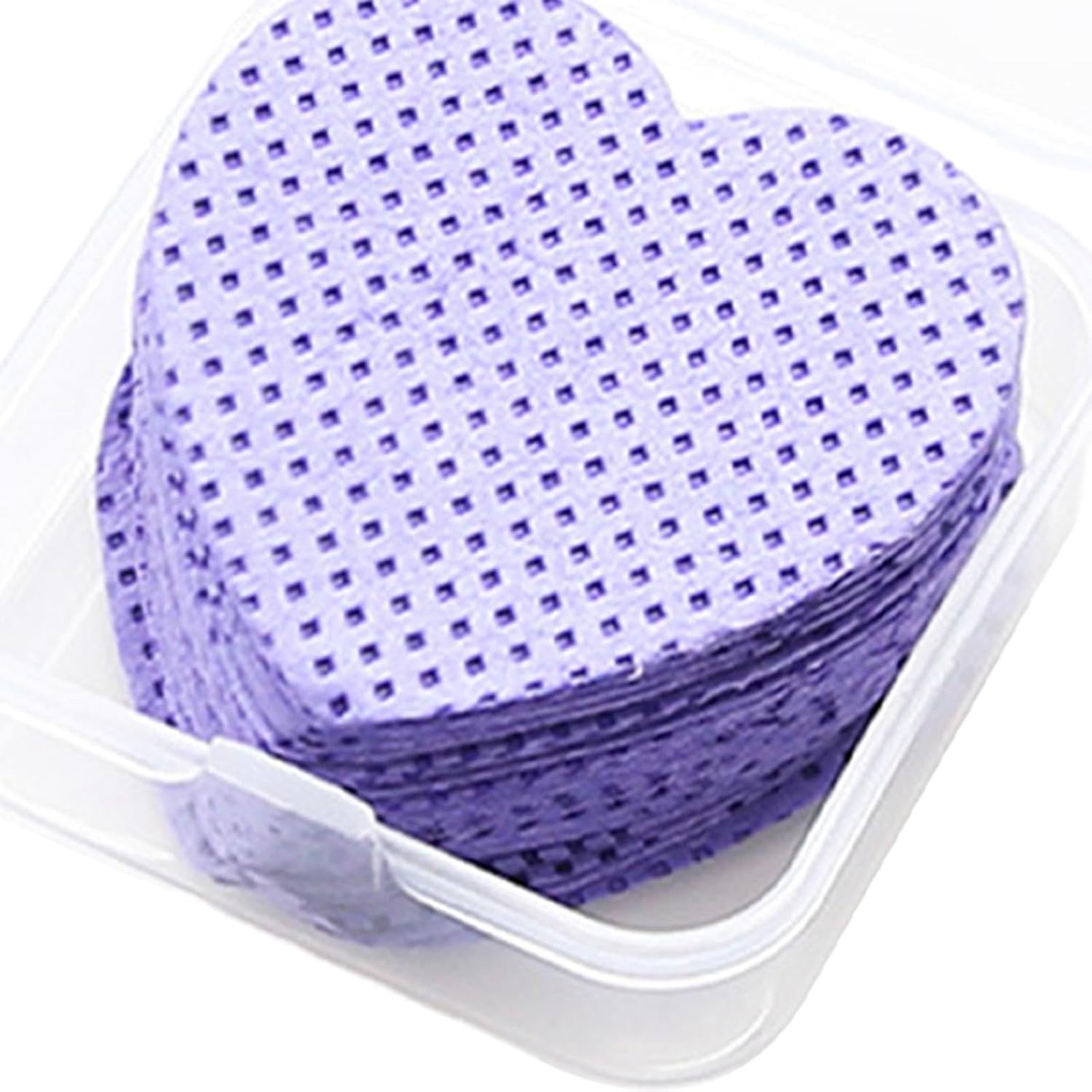 OIIBWQ 50Pcs Disposable Nail Polish Remover Pads Nail Wiping Tool Lint Free for Eyelashes Lips Cleaning Patches, Purple - Purple image number 6