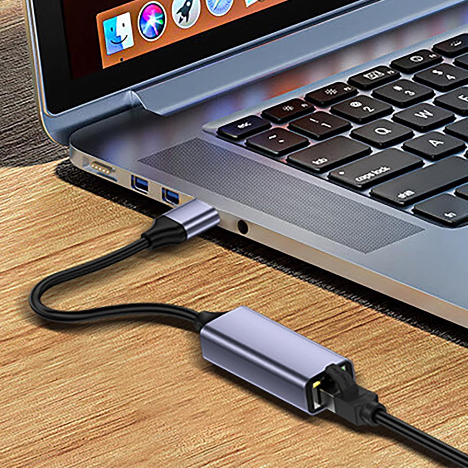 Tunghey USB-C to Ethernet Adapter 2.5 Gigabit, Blazing Fast Network Adapter 2.5G (Thund-Erbolt 4/3 Compatible), Sturdy Aluminum USB 4 to RJ45 Adapter, for Ma-Cbook Pro/Air, Laptops, PC, and More image number 1