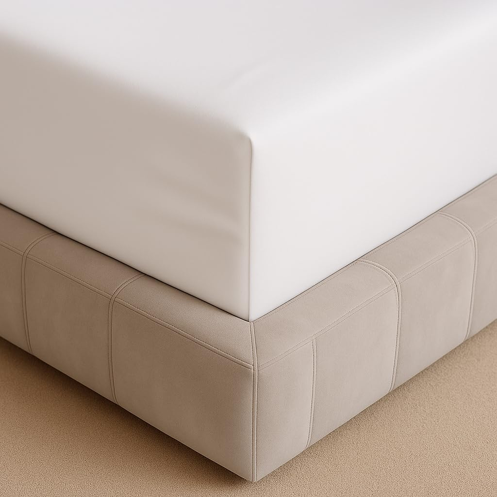 ZLEEPY&reg; Organic Bamboo Fitted Bedsheet | 100% Bamboo Lyocell | 40Cm Deep Fitted | Softer after Every Wash | Cooling Bed Sheet for Night Sweats | Crave Your Bed | Soft & Smooth | AUS Mega Queen Sheet image number 3