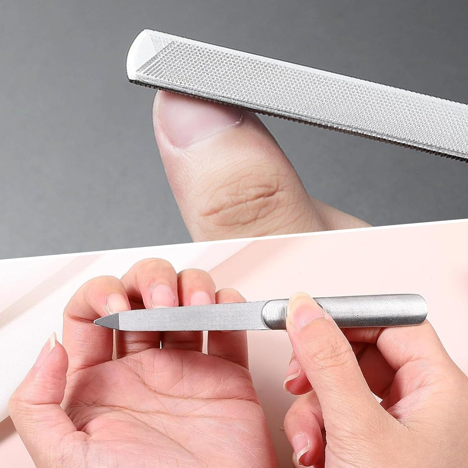 Hzqzaoan Metal Nail File - Professional Double-Sided Nail File for Smooth, Shiny Nails - Durable Precision Nail Care Tool for Salon-Quality Results at Home image number 1