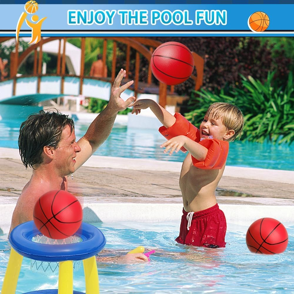 16Cm Mini Basketball for Kids 5 6 7 8 9 10+Years Old Boys, 5 Inch Mini Inflatable Bouncy Basketball for Basketball Hoop, Beach Pool Sport Game Interactive Gift Toys for Boys Girls (6PCS image number 1