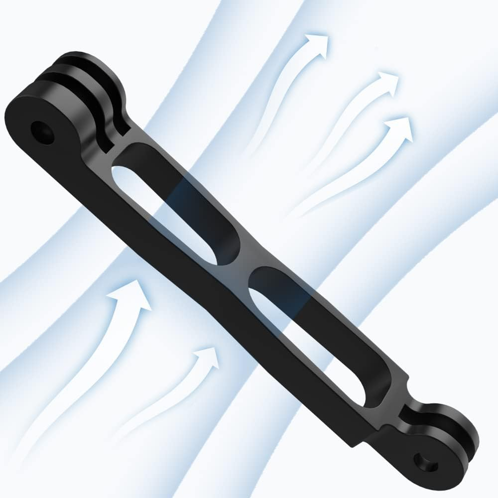 SUREWO Aluminum Alloy Extension Arm Mount 9 CM Metal Pole Helmet Stick Bike Mount Compatible with Gopro Hero 13/12/11/10/9/8/7/(2018)/6/5 Black,Apeman/Akaso/Campark/Dji Osmo Action Cameras and More image number 6