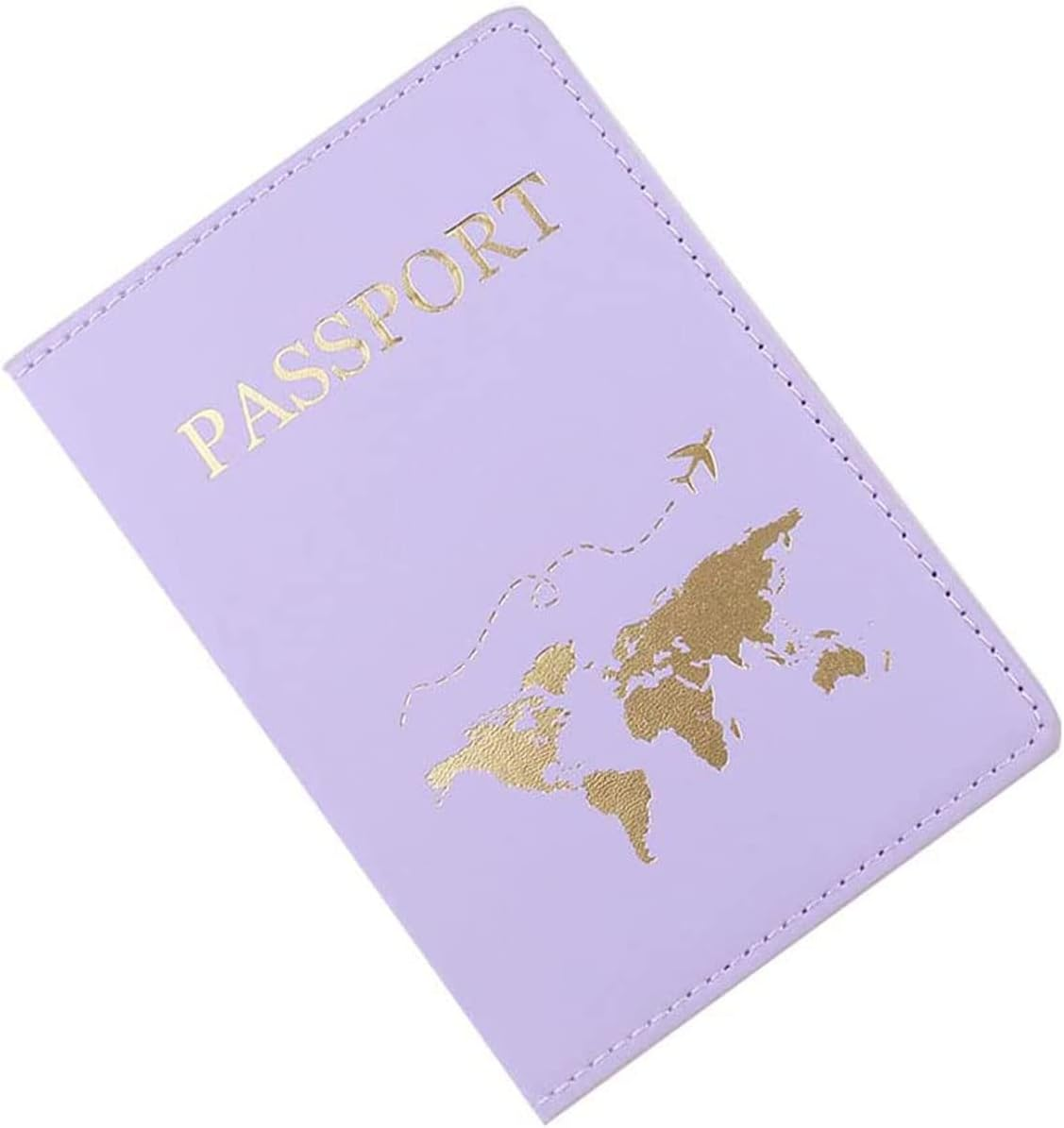 Passport Holder Cover, PU Leather Passport Cover Case Organiser with Wallet for Credit Card, Money, Business Cards, Passport, Boarding Passes for Women Men, Purple, 14X10X1Cm, Classic