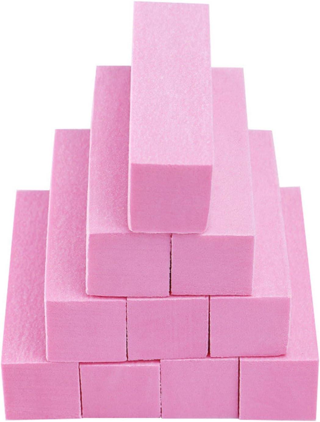 Rulbelok 4-Sided Nail File Blocks Sponge Nails Polish Sanding Buffer Strips 10Pcs Professional Nail Buffers Nail Grooming Tools