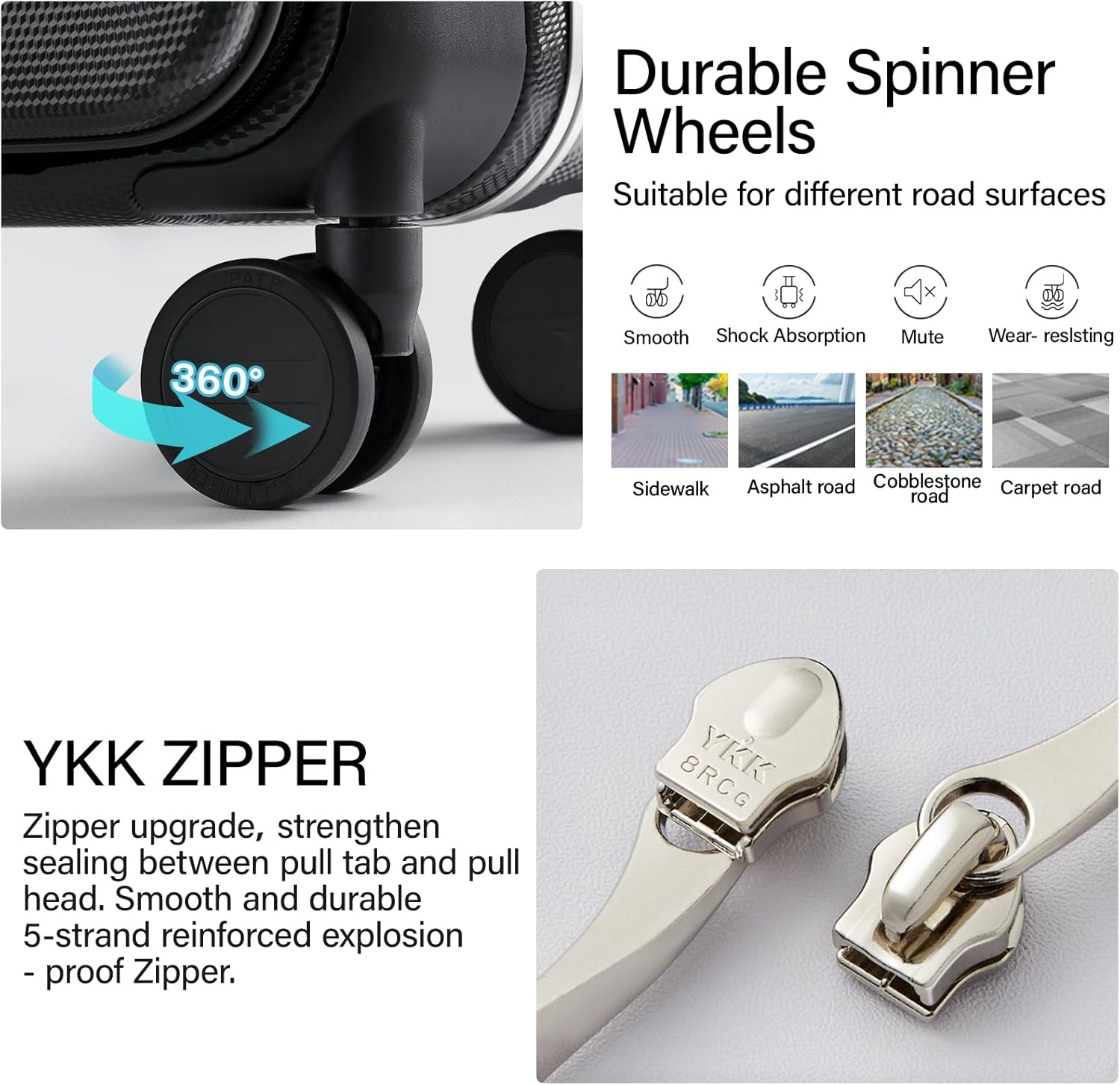 Hanke Cabin Suitcase Front Opening, Black, Front Opening 20-Inch, Hand Luggage image number 6