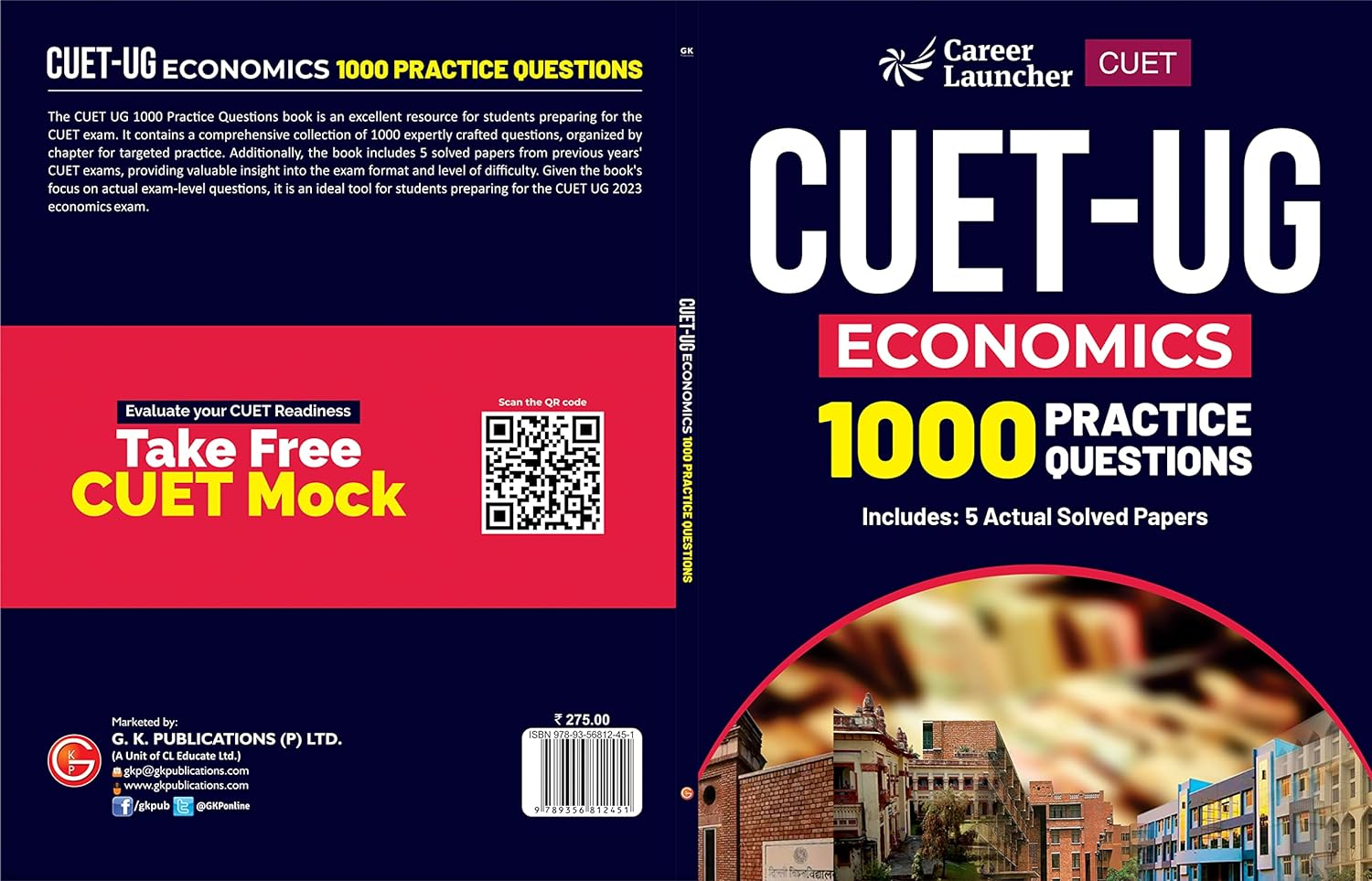 CUET-UG 2023 Economics - 1000 Practice Questions & 5 Actual Solved Papers