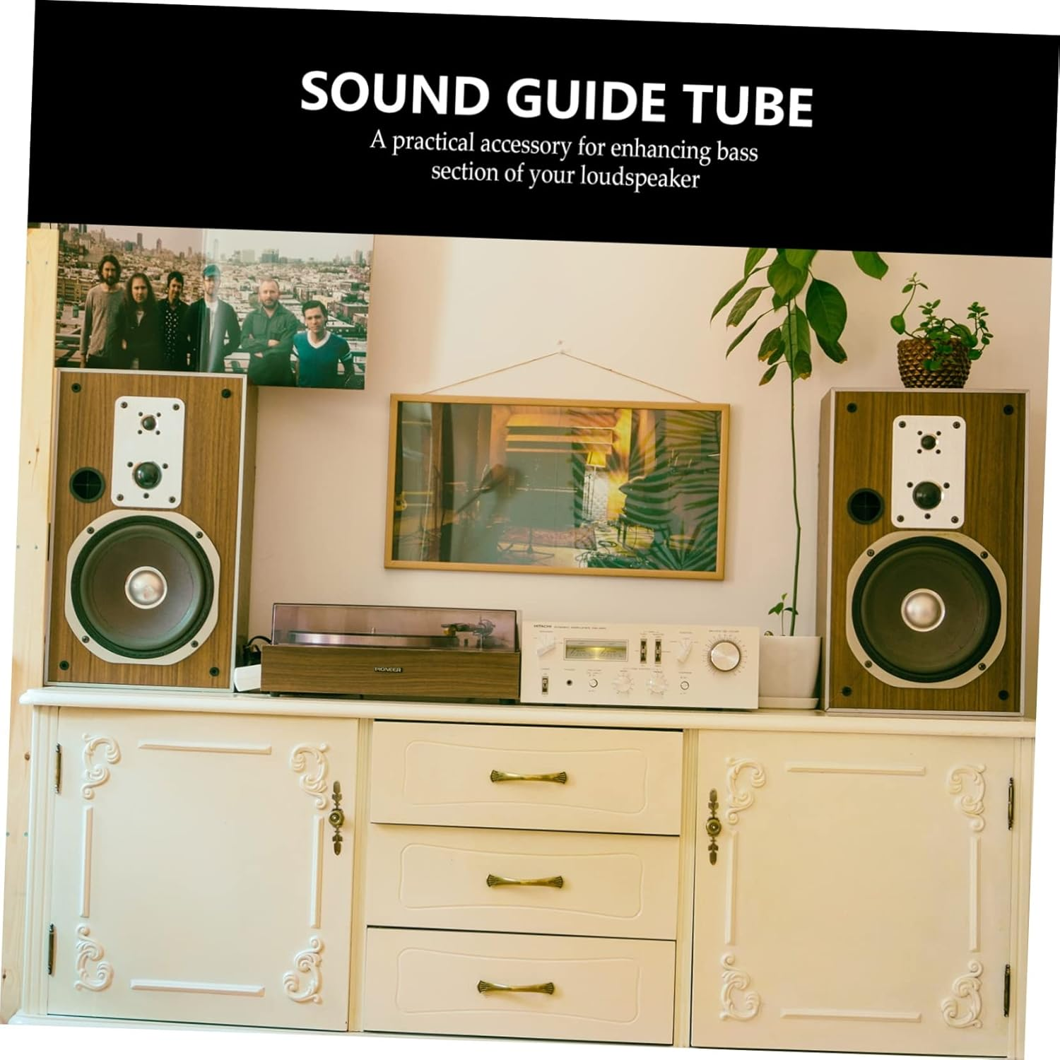 KICHOUSE 5Pcs Plastic Subwoofer Sound Guide Tube Speaker Replacement Reflex Tube for Speaker Supply