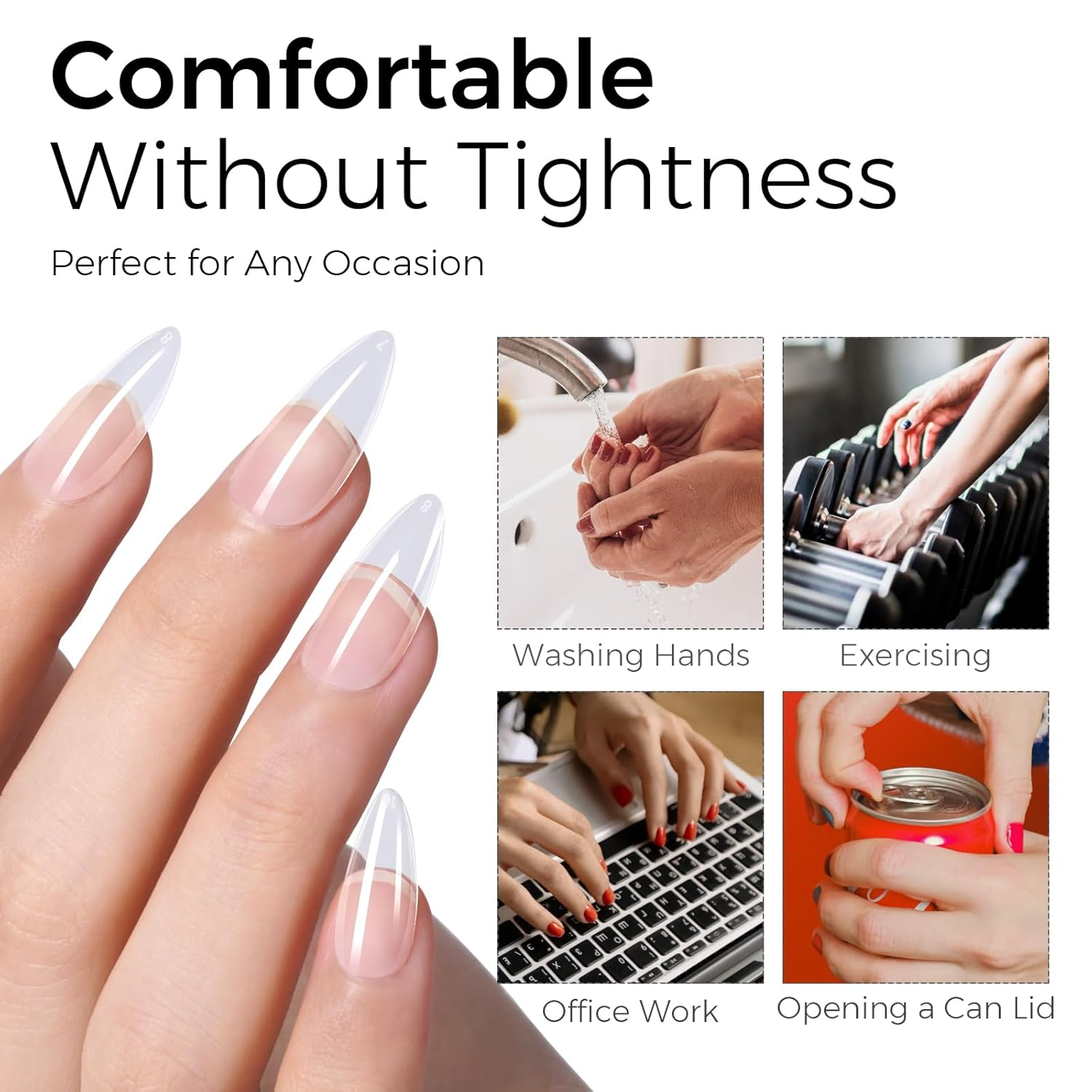 TOMICCA Nail Glue Nail Adhesive 30G Nail Tip Glue, Upgraded Gummy Gel for Fake Nails, Super Strong Hardening Gel Nail Glue Long Lasting for Carving, Decorative Nail Design and DIY Nails image number 6