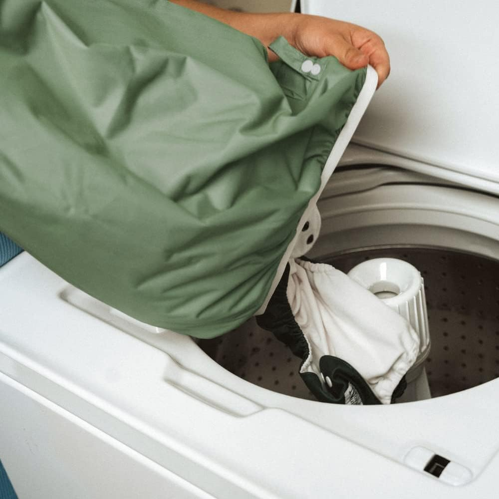 Nora'S Nursery Pail Liner for Cloth Diapers - Reusable and Washable - Fits All Standard Diaper Pails - Waterproof Pail Liner with Strap for Diaper Pails, Laundry & Kitchen Garbage Cans (Garden - 2 Pk) image number 4