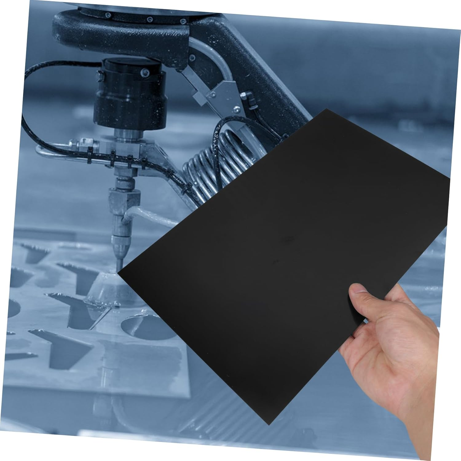 3Pcs Black Anodized Aluminum Sheets 5052 Alloy 0.5Mm Thick Metal Plates for Engraving and Craft Projects, Wear-Resistant Blank Aluminum Nameplates for DIY Signage and Industrial Use image number 2