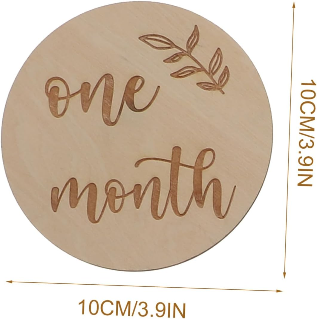 1 Set Growth Cards Natural Monthly Photo Props for Newborns Record Every Stage of Your First Year for Memorable Photography