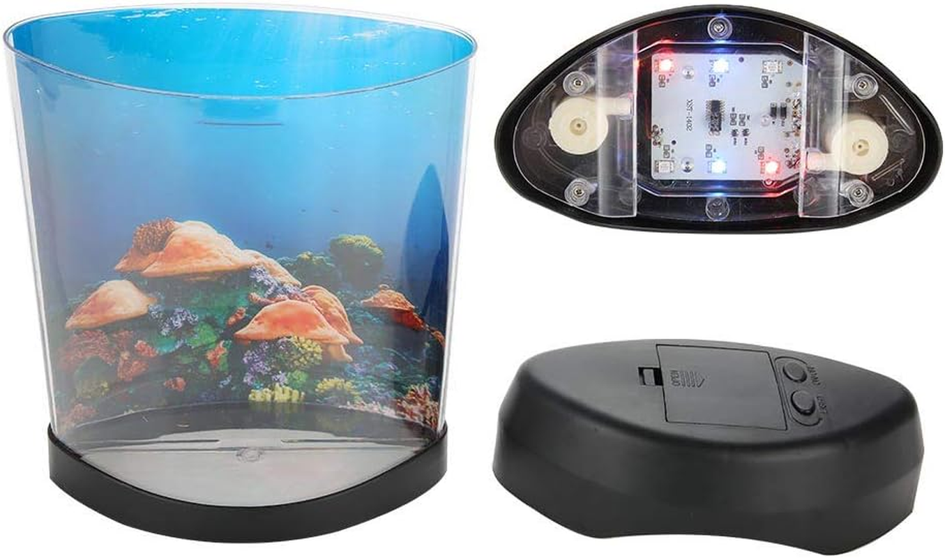 Gift Mini Fish Tank, Desk Aquarium, for Office Desk Bedroom Bar Home image number 1