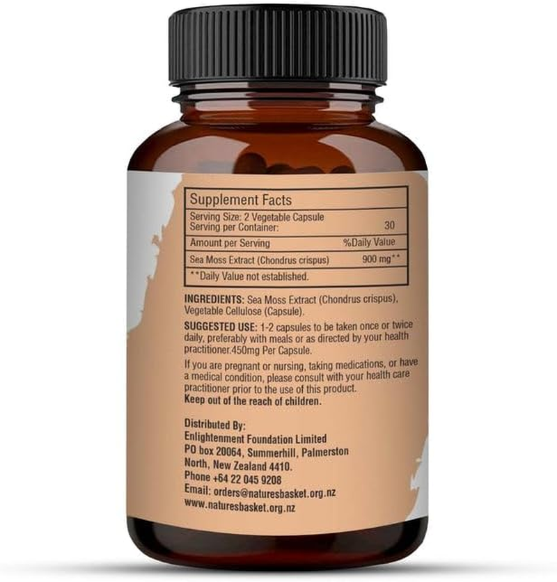 Nature'S Basket Sea Moss (Chondrus Crispus) 60 Capsules - Marine Wellness Boost