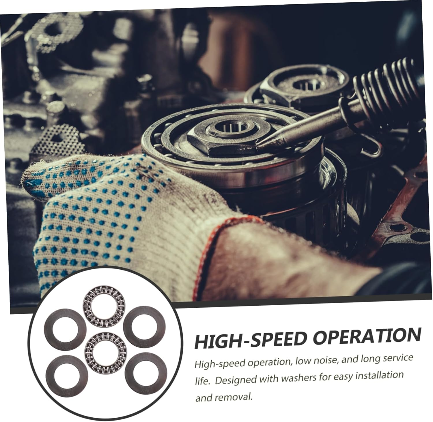 Mobestech 2Sets High Load Opening Thrust Needle Roller Bearings Axial Flat Replacement Parts image number 4