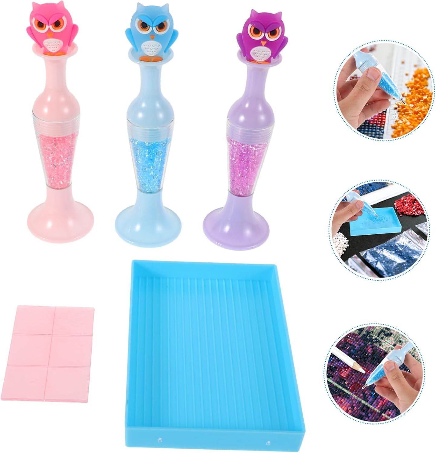 MERRYHAPY Elegant Design Painting Tools Manicure Tool Set with Tray for Diy Craft image number 4