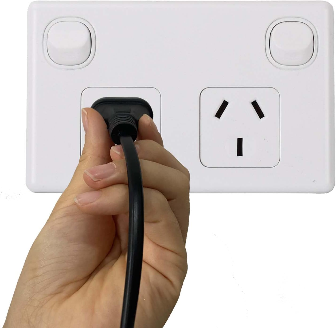 2M 2 Pin Core Figure 8 IEC-C7 AC Power Cord Cable Lead AU Plug (6.56Ft) Notebook, Laptop, Monitor, Camera, Charger, Printer, PS5,PS4 Etc (Black) image number 4