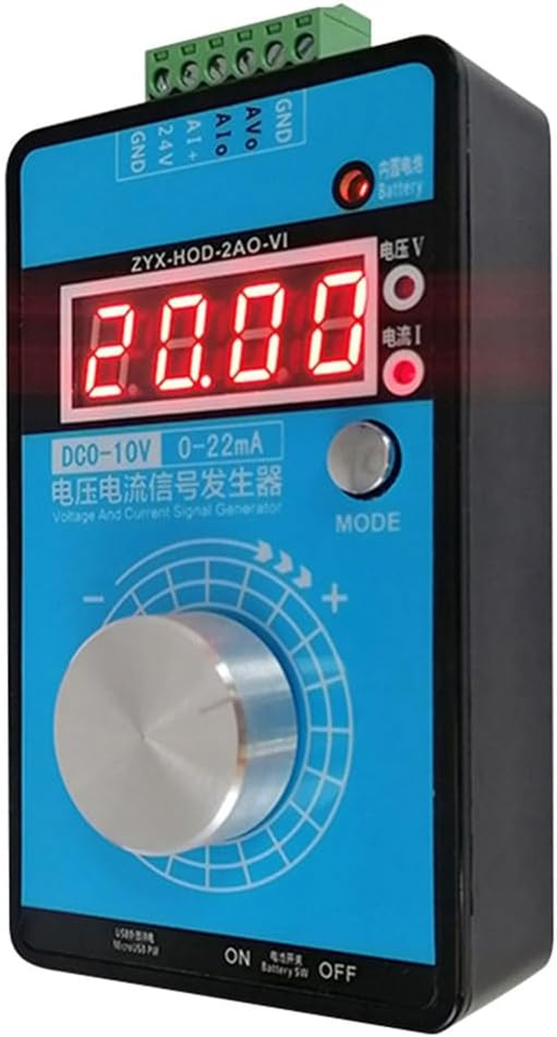 Aribrnten 0-5V-10V 0-20MA/4-20MA Signal Generator Adjustable Current Voltage Analog Signal Sources Output 24V(With Battery) image number 4