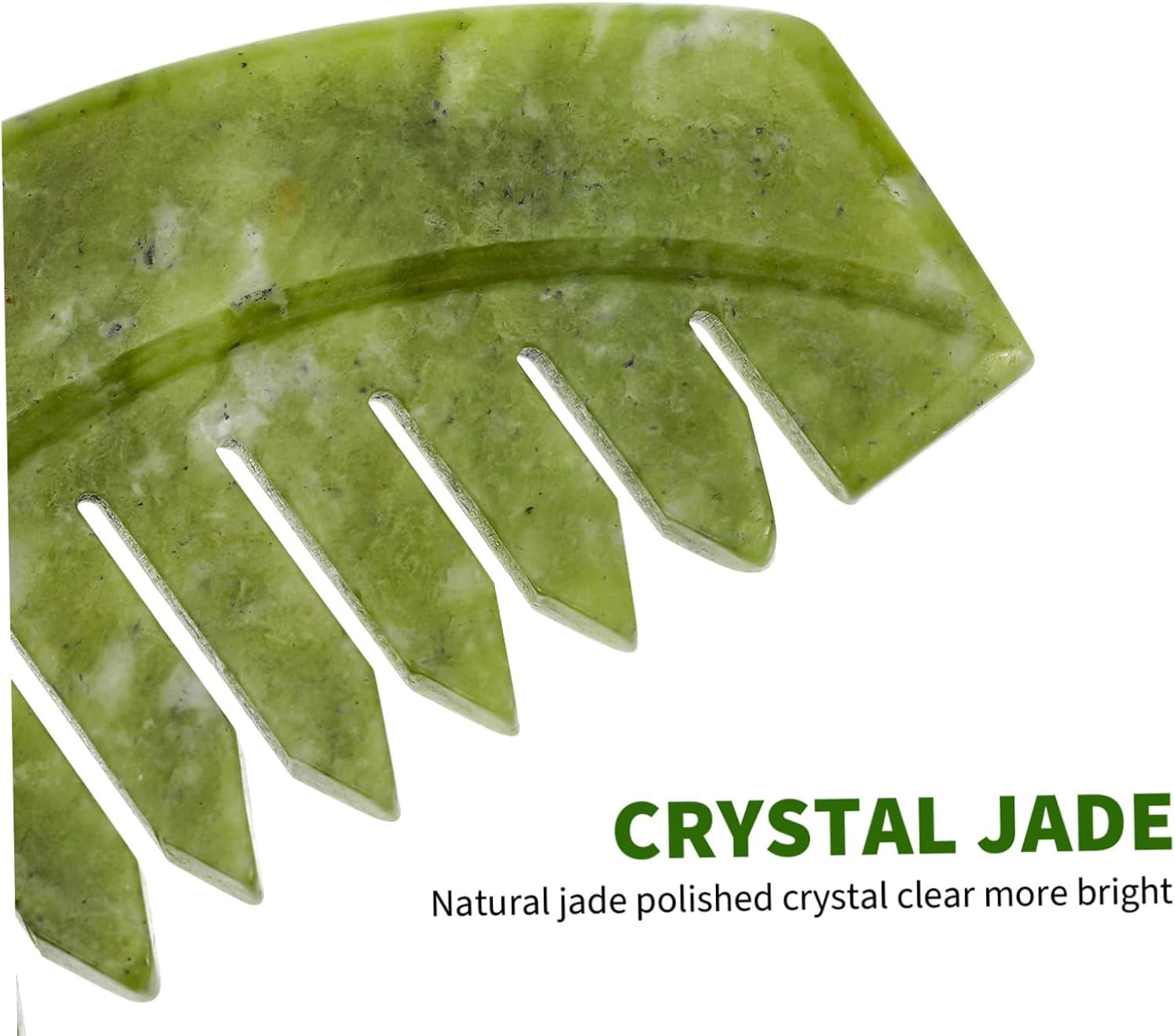 LOLIPPYY 1Pc Portable Jade Scraping Massage Comb Ergonomic Beauty Scraping Plate for Relaxation Durable Natural Jade for Body and Scalp Massage for Friends and Family image number 6