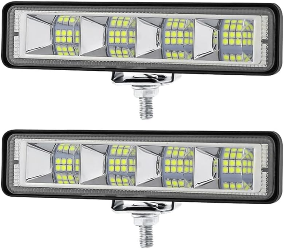 RUNEWAX LED Boat Light 6 Inch 6500K White 12V 72W 5000LM Flood Beam Marine Lights IP67 Waterproof for SUV ATV UTV Tractor, Pack of 2