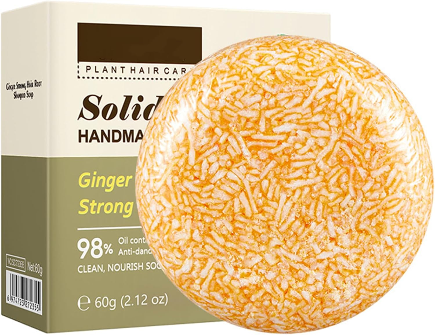 Hedmy Gentle Shampoo Bar for Dry Hair & Sensitive Scalp, Soothing Plant-Based Moisturizing Cleanse, Hypoallergenic Olive One Size