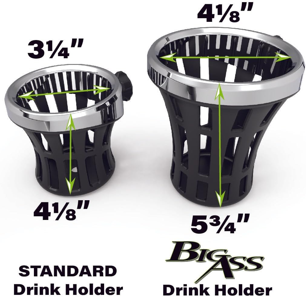 GEN 2 BIG ASS&reg; Drink Holder with Passenger Mount (Black, '14-UP) image number 1