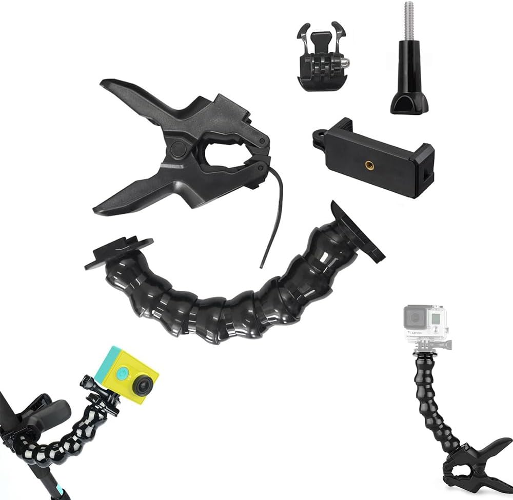 Desk Clamp Mount with Gooseneck Arm, Compatible with Gopro Hero 12/11/10/9/8/7/6/5/4/3, Akaso EK7000, Arlo Action Cameras image number 5