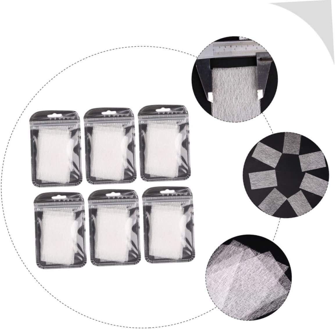 Baluue Manicure Extension Fiber Nail Fiber 60Pcs Lightweight Sturdy Professional for Salon and Home Use Random Style