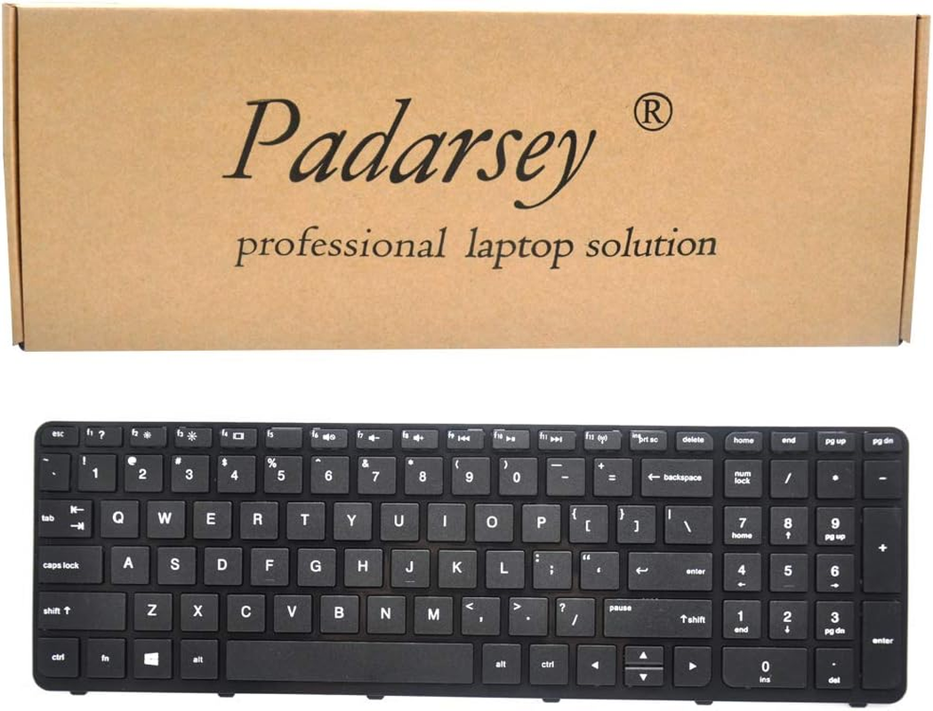 Padarsey Keyboard with Frame Compatible for HP Pavilion 15E 15N 15T 15-N 15-E 15-E000 15-N000 15-N100 15T-E000 15T-N100 15-E087Sr 708168-001 710248-001 719853-001 749658-001 Series Black US Layout image number 4