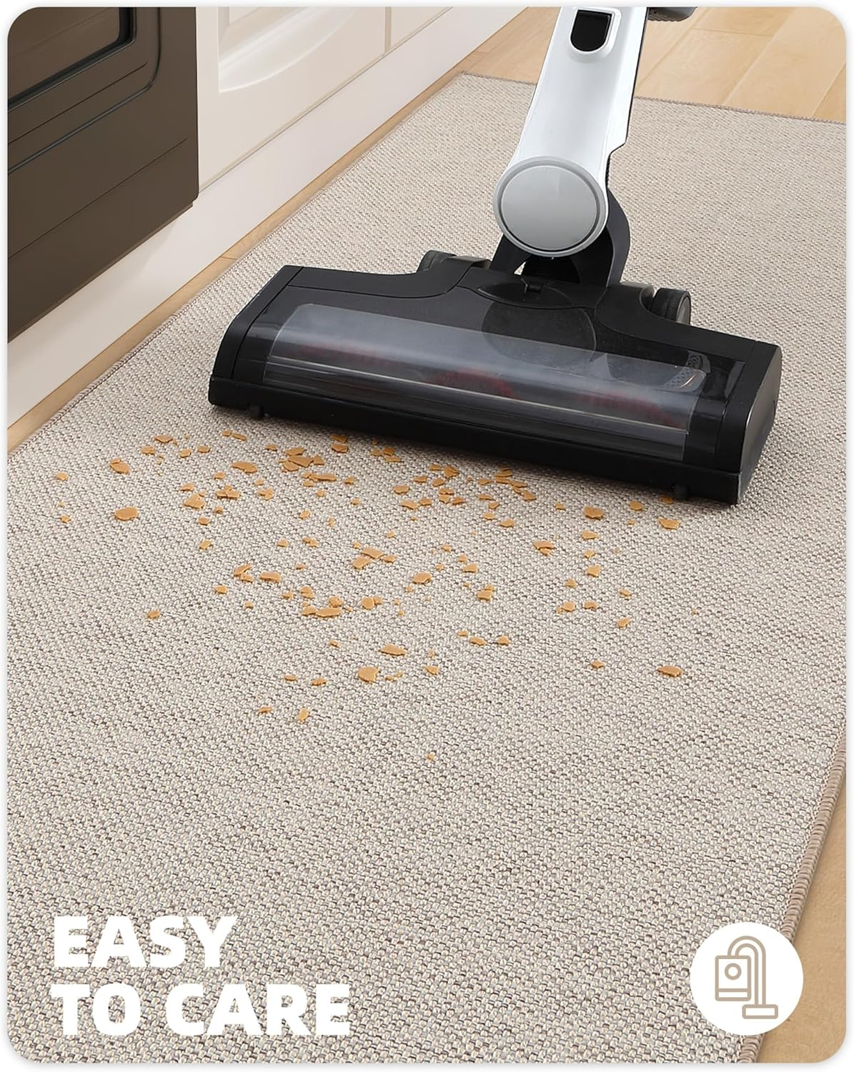 Color&Geometry Kitchen Rugs and Mats Non Slip Washable, Absorbent Kitchen Mats Kitchen Runner Rug Easy to Clean Kitchen Floor Mats for in Front of Sink, Laundry Room, Hallway, 17"X47"+17"X95", Khaki image number 6