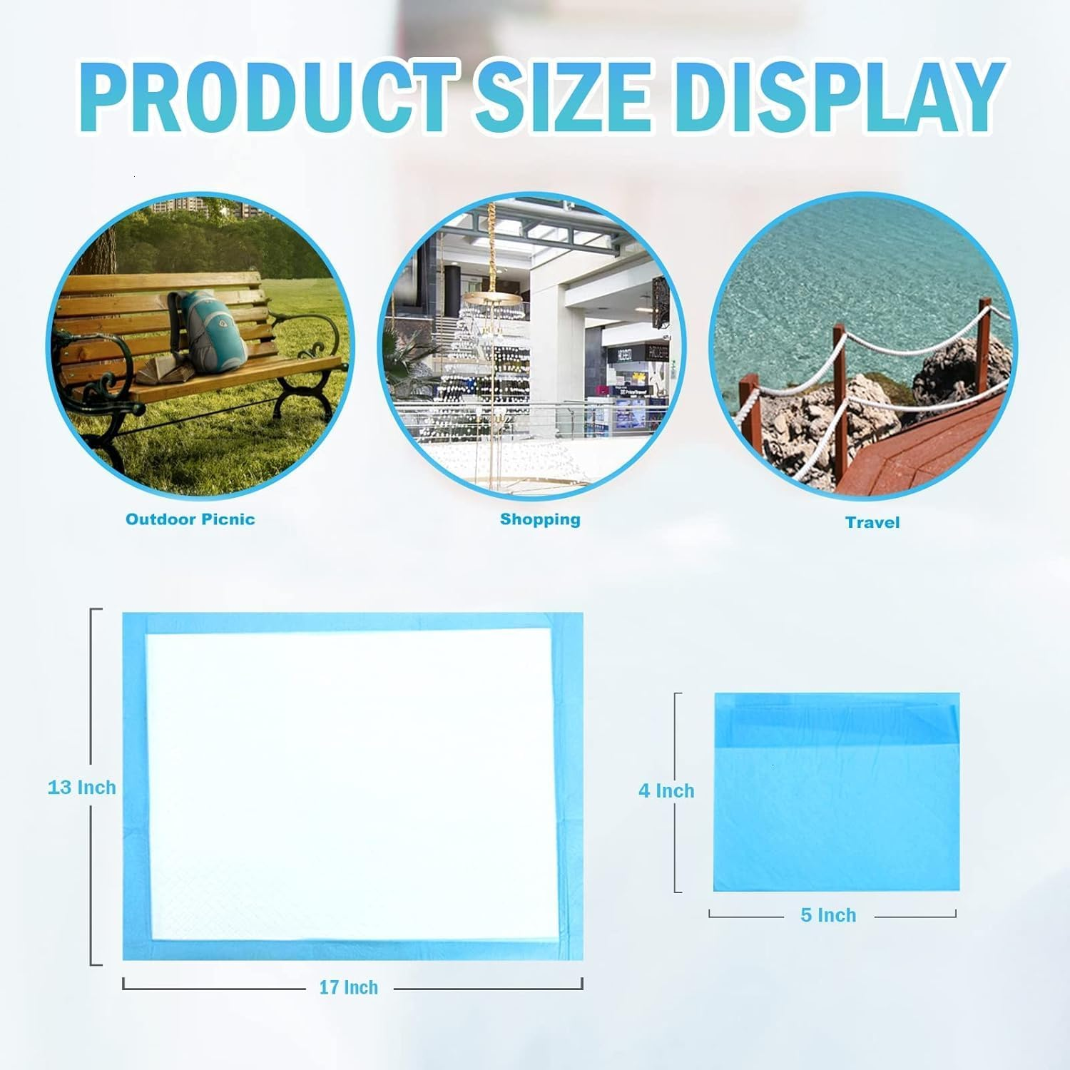 Premium Baby Changing Pads &ndash; Pack of 100 Disposable, Leakproof & Ultra Absorbent Nappy Change Mats | Soft, Hygienic & Travel-Friendly Baby Changing Pad Liners for Crib, Car, 45 * 33CM image number 2