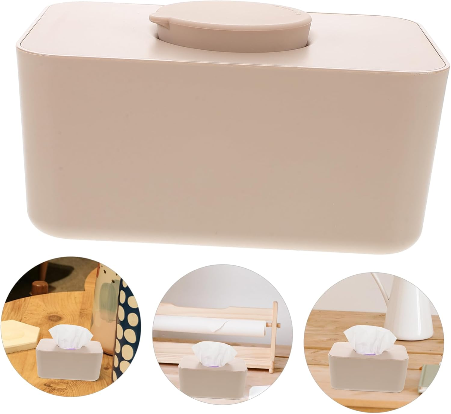 Ciieeo Silicone Wet Tissue Box Lid Rectangular Tissue Box Holder for Cleaning Products for Diaper Wipe Holders for Desktop image number 5