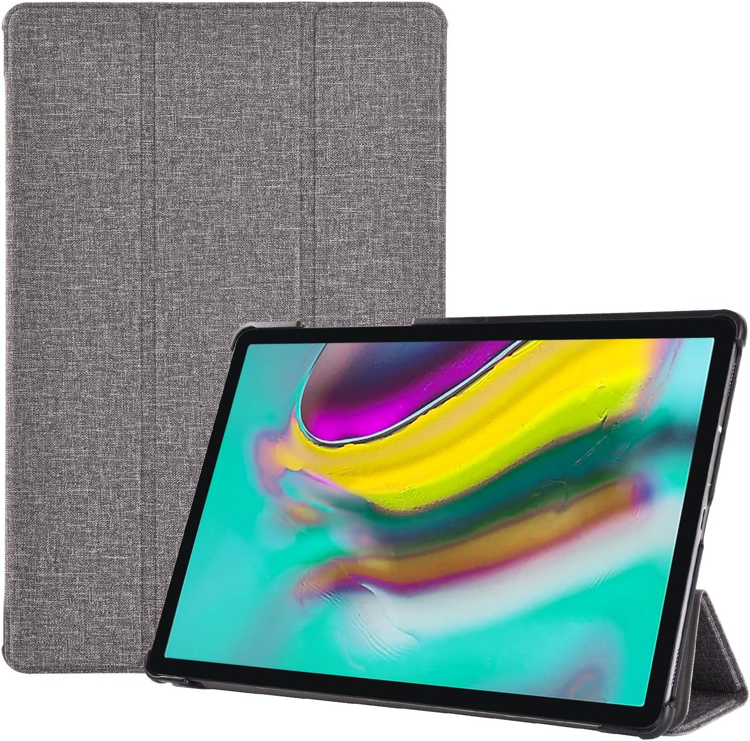 Procase Galaxy Tab S5E 10.5 2019 T720 T725 T727 Case, Slim Light Cover Stand Hard Shell Folio Case for 10.5 Inch Galaxy Tab S5E Tablet SM-T720 (Wi-Fi) SM-T725 (LTE) SM-T727 2019 Release-Black