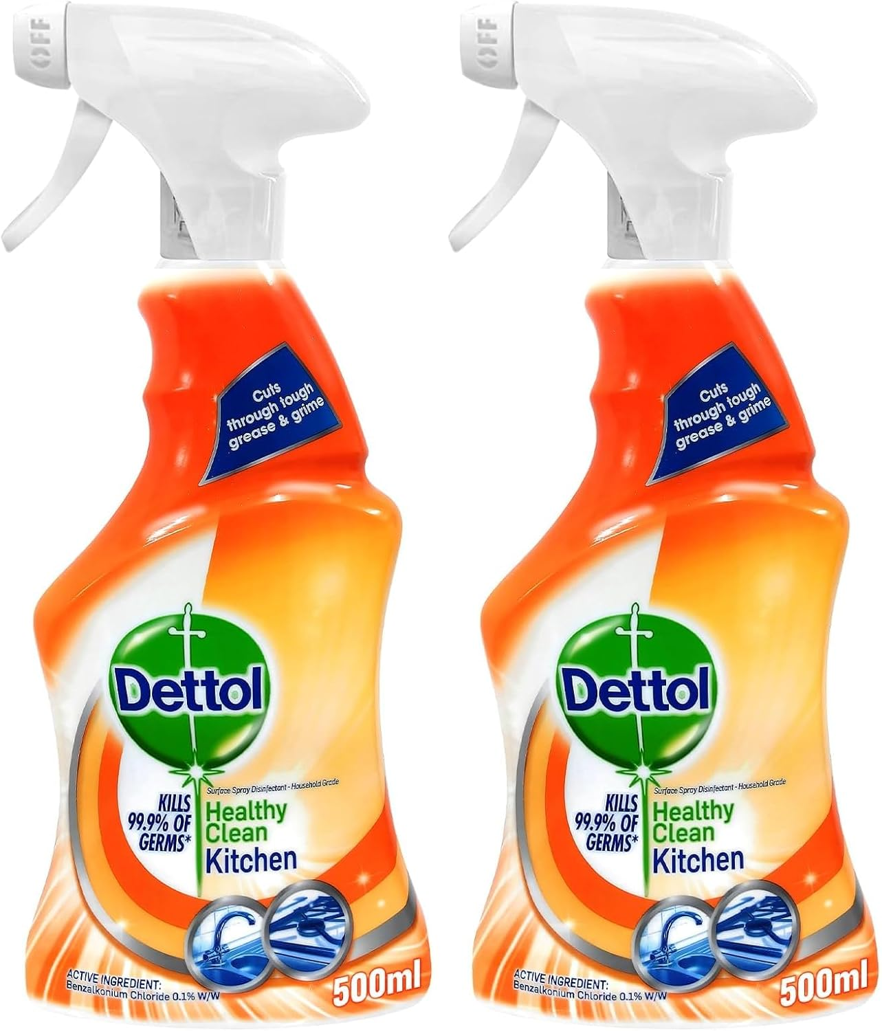 Dettol Healthy Clean Kitchen Spray Anti-Bacterial, 500Ml (Pack of 2) image number 3