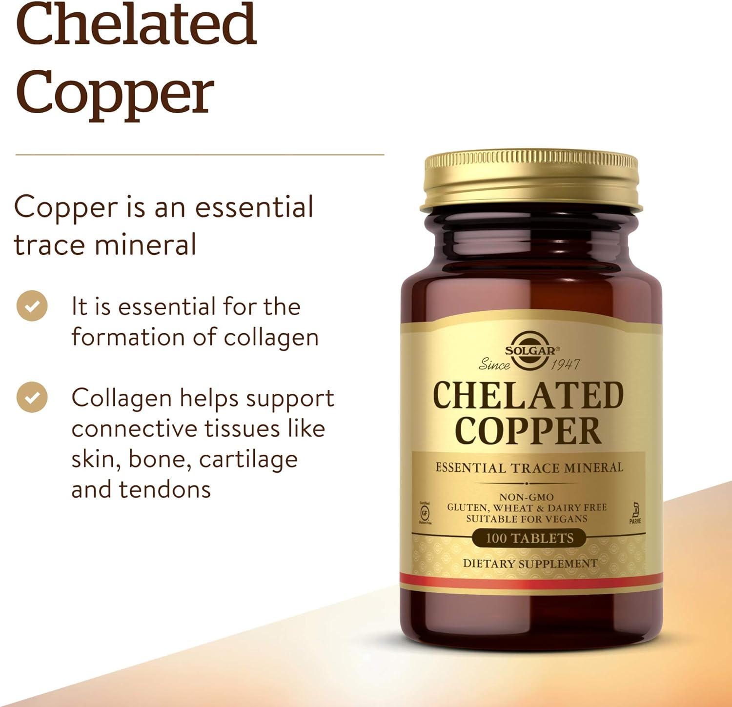 Solgar Chelated Copper 100 Tablets