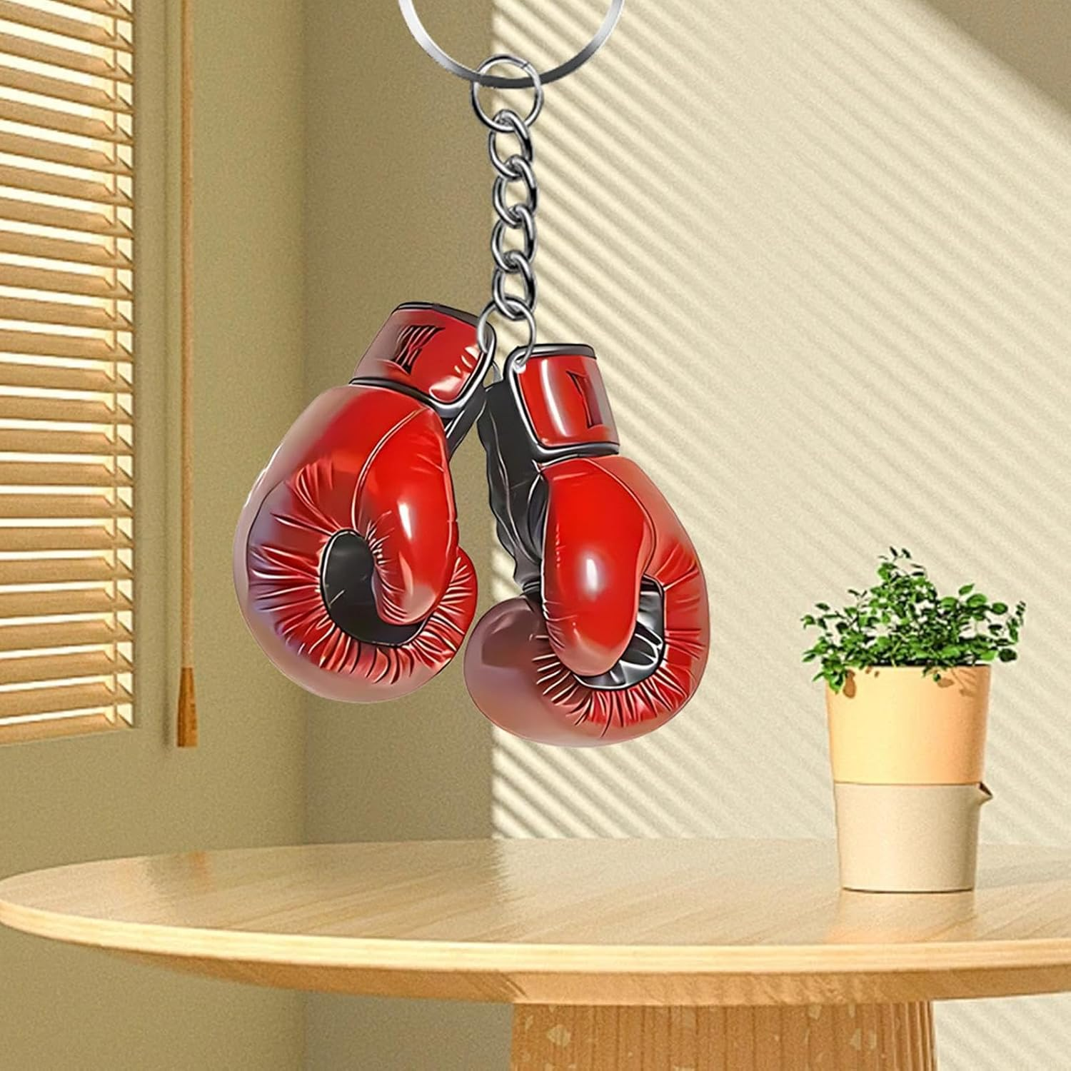 Boxing Gloves Charm Keyring - Bag Charm Ornament Boxing Gloves Shaped,Exquisite Creative Accessories for Adults Teen Kids Friends Car Ornament Decoration image number 3