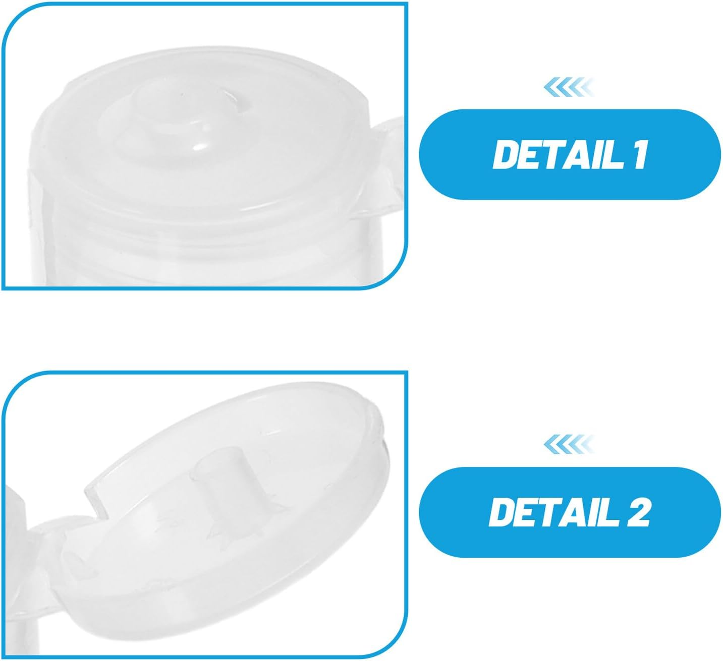 BESTYASH 100Pcs 28Mm PP Plastic Flip Top Caps for Lotion Bottles, Refillable Cosmetic Bottle Accessories, Replacement Dispensing Lids for Shampoo and Moisturizer Containers image number 2