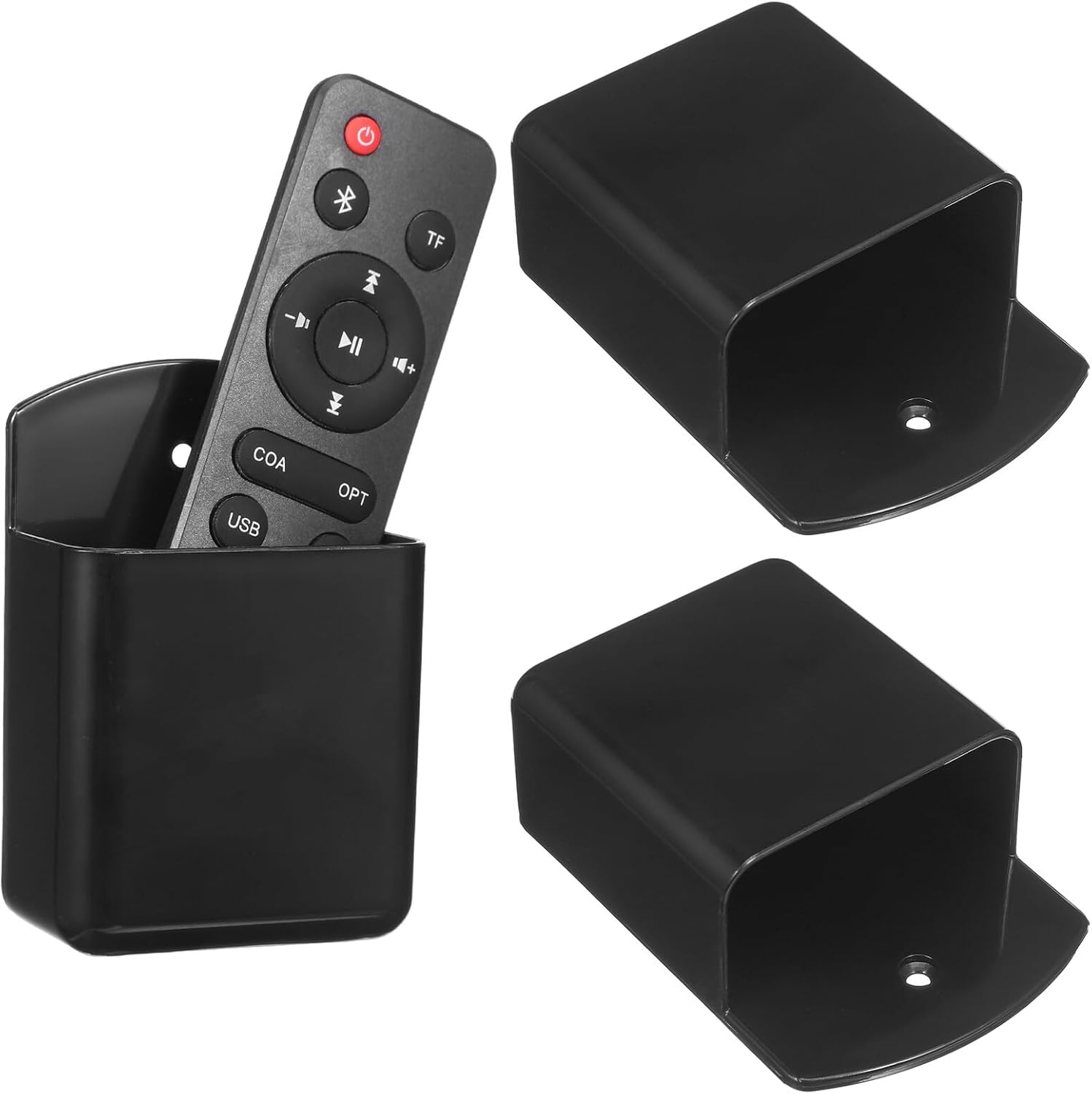 FOMIYES 3Pcs Wall Storage Box Remote Holder Remote Control Holder Multifunctional Wall Mount Organizer for Home Office Bedroom Decorations