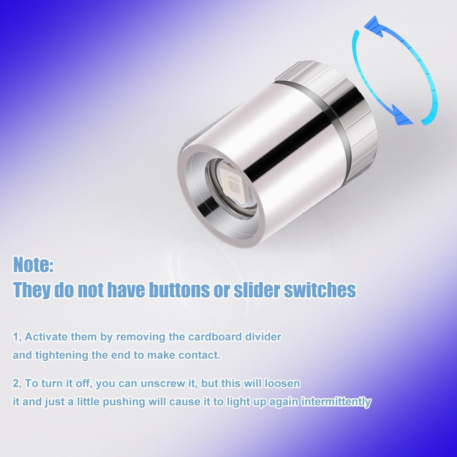 Pack of 10 Mini LED Lights, Silver Plastic Battery Operated Mini Electric Lights for Party Decoration Crafts Dollhouse Accessories (Blue Light) image number 4