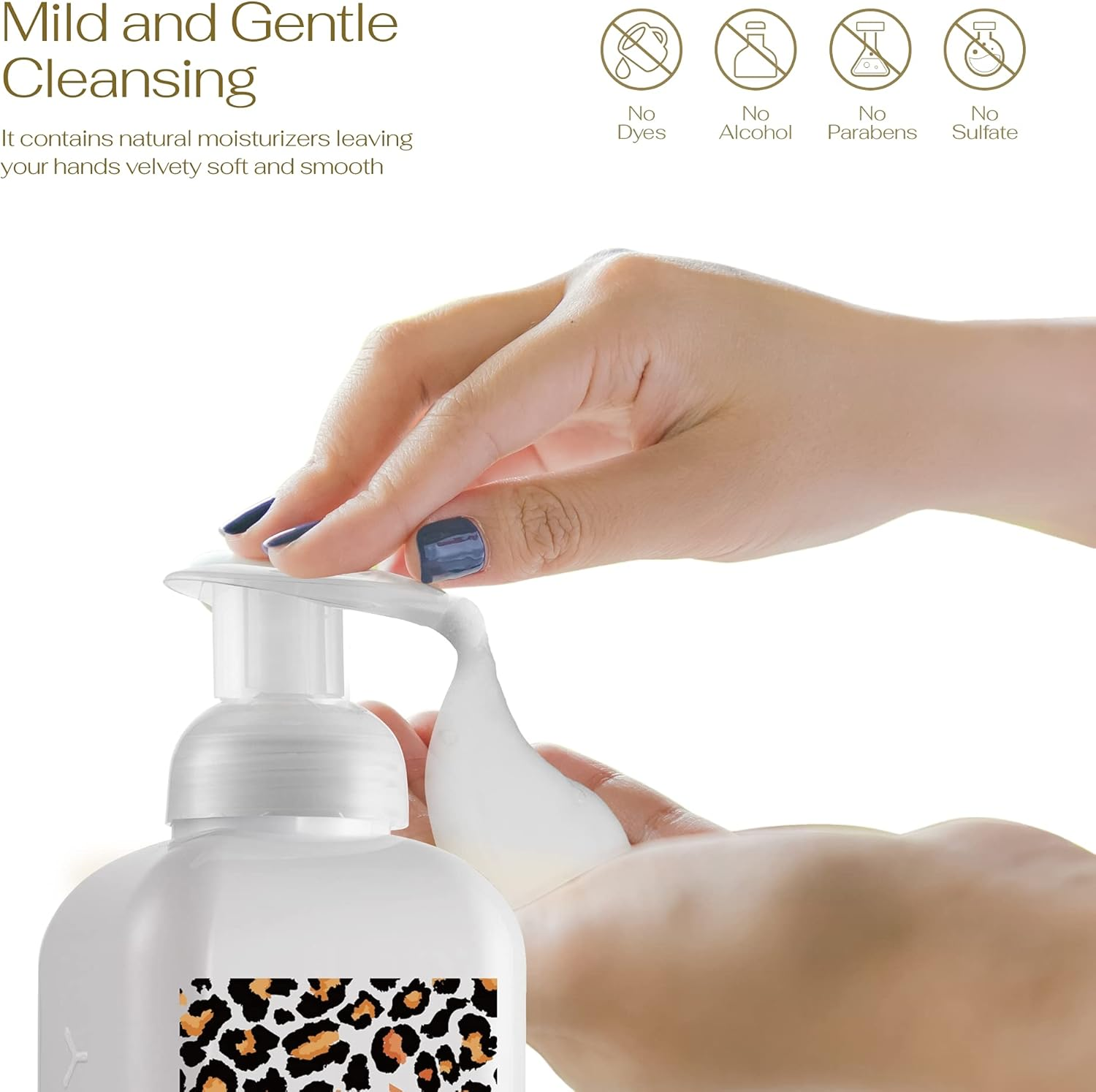 Lovery Foaming Hand Soap - 17.9 Fl Oz, Moisturizing Hand Soap with Aloe Vera & Essential Oils - Alcohol-Free Hand Wash in Honey Almond Fragrance - Scented Hand Wash for Kitchen or Bathroom - Free Swar image number 1