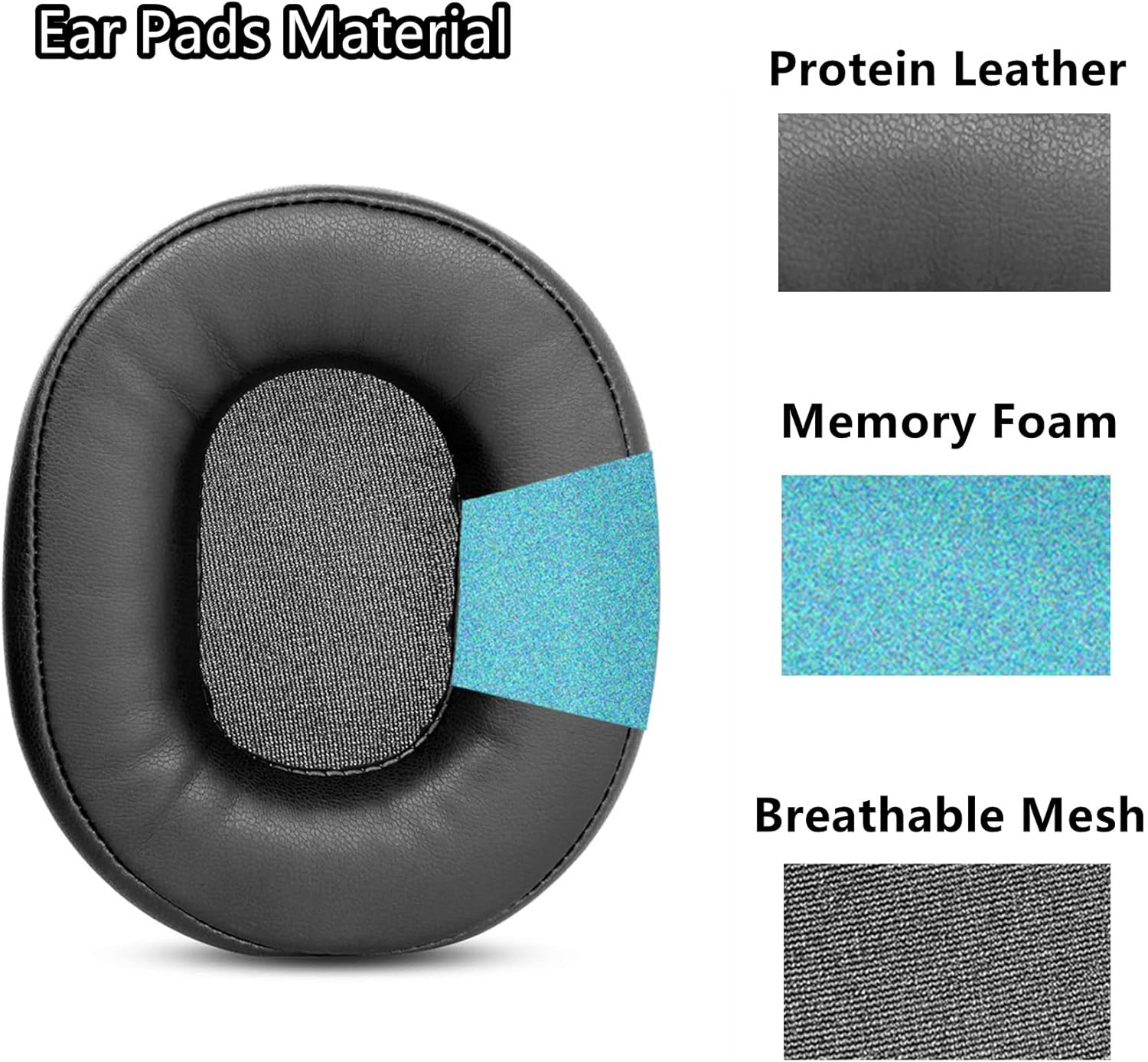 Taizichangqin Ear Pads Ear Cushions Earpads Replacement Compatible with House of Marley Positive Vibration XL Headphone image number 3