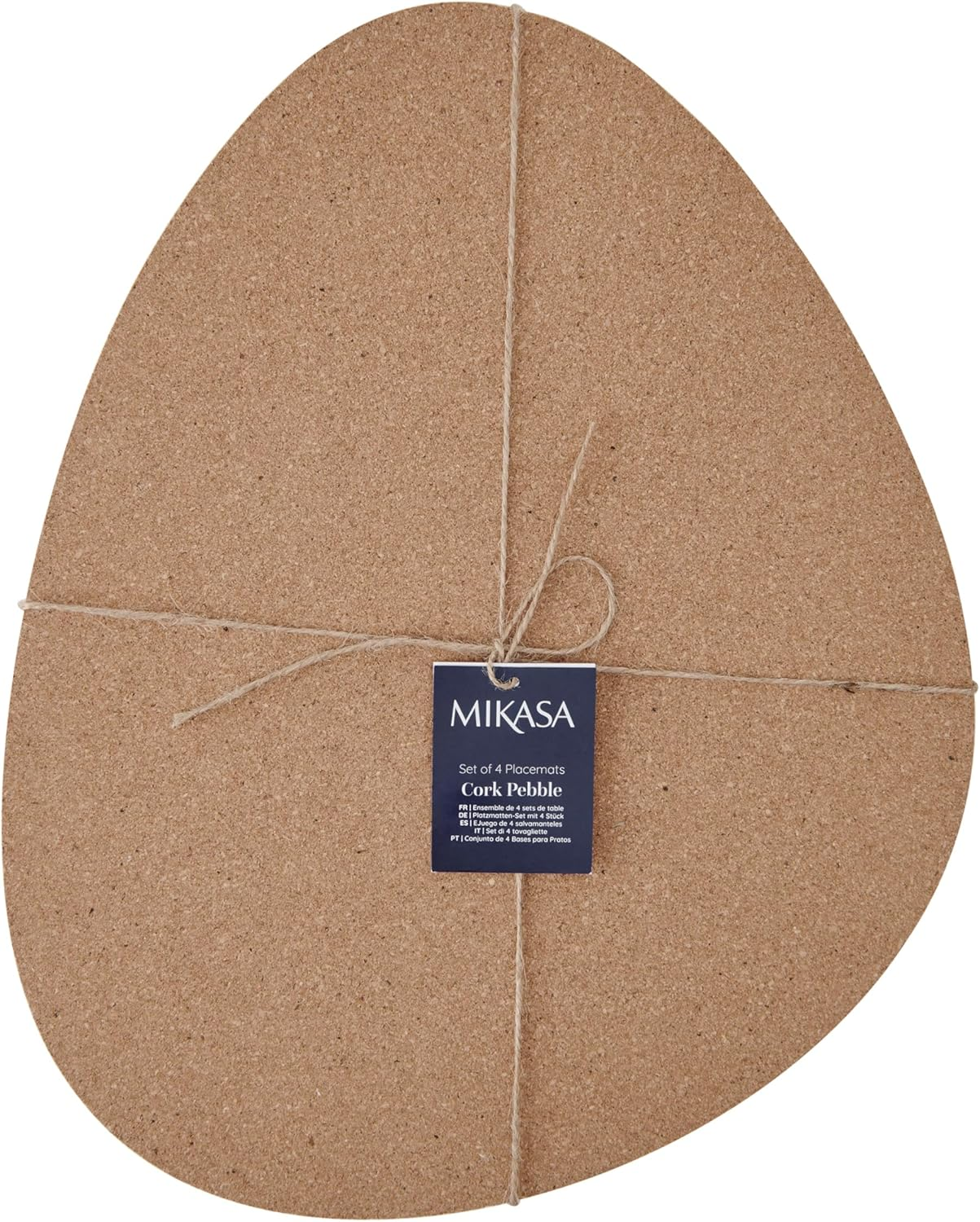 Mikasa Pebble Placemat Set, Grey, 38 X 30 Cm (4 Pieces)