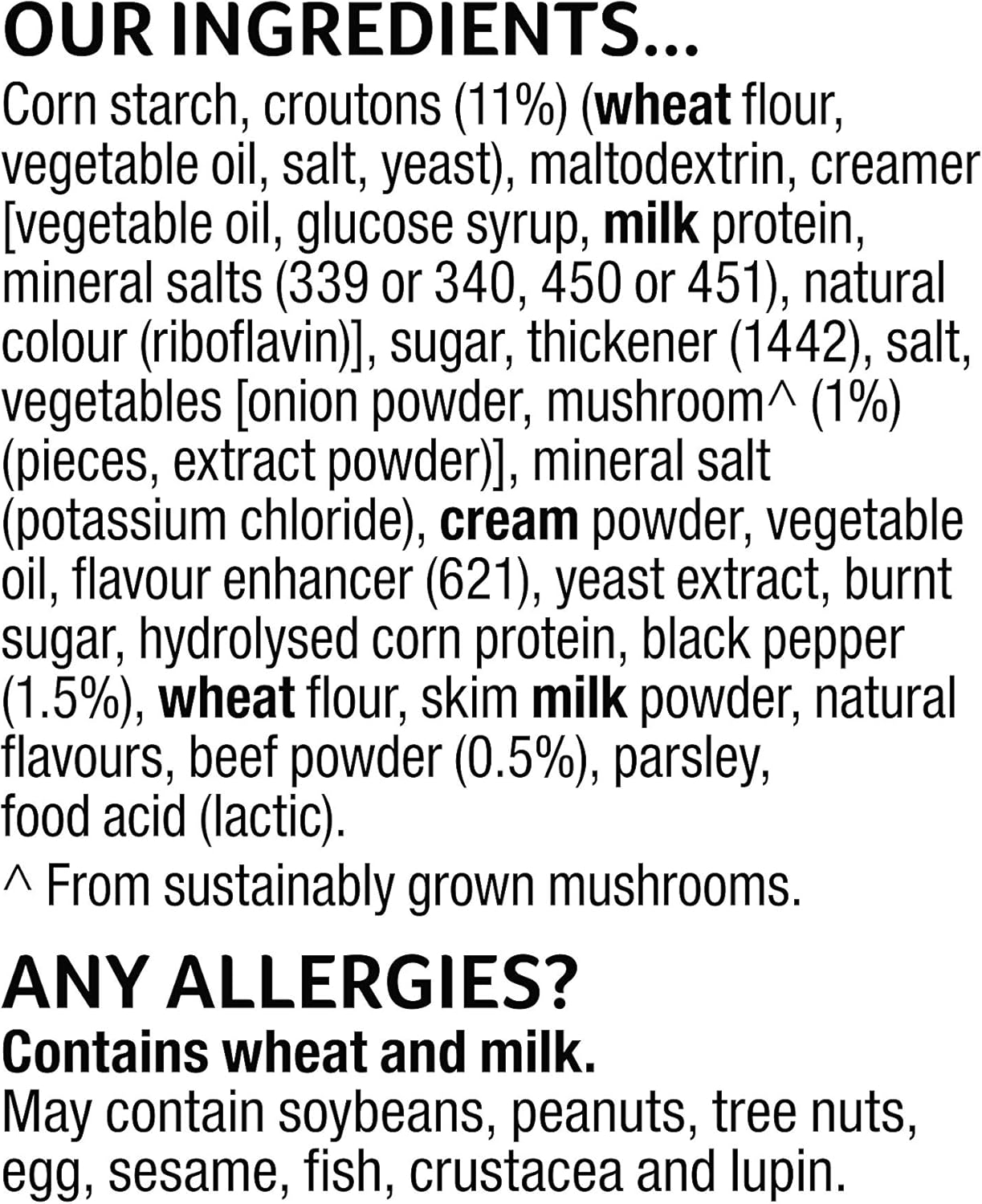 7 X Continental Cup a Soup Pepper Steak & Mushroom with Croutons, 2 Serves Each, 52G image number 6