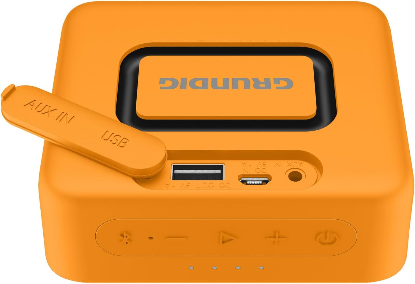 Grundig GBT Jam Orange Bluetooth Speaker, Soundbox, 3.5 W RMS, Bluetooth 5.0, up to 30 M Range, up to 30 Hours Battery Life, Power Bank Function, Hands-Free Function, Waterproof, Orange - Lime image number 2