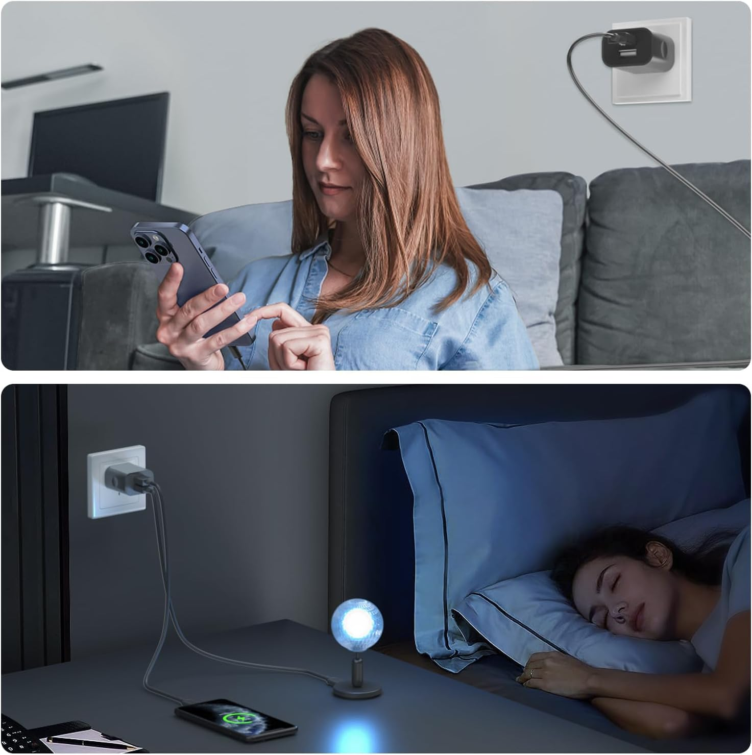 HEYMIX Dual USB Power Adapter, 2-Pack Dual USB Charger Plug, USB Wall Plug 5V Charger, 2-Port Aus USB Plug 5V/2.1A Adapter SAA Certified Compatible with Iphone, Ipad, Samsung, Pixel, Galaxy, HTC image number 6