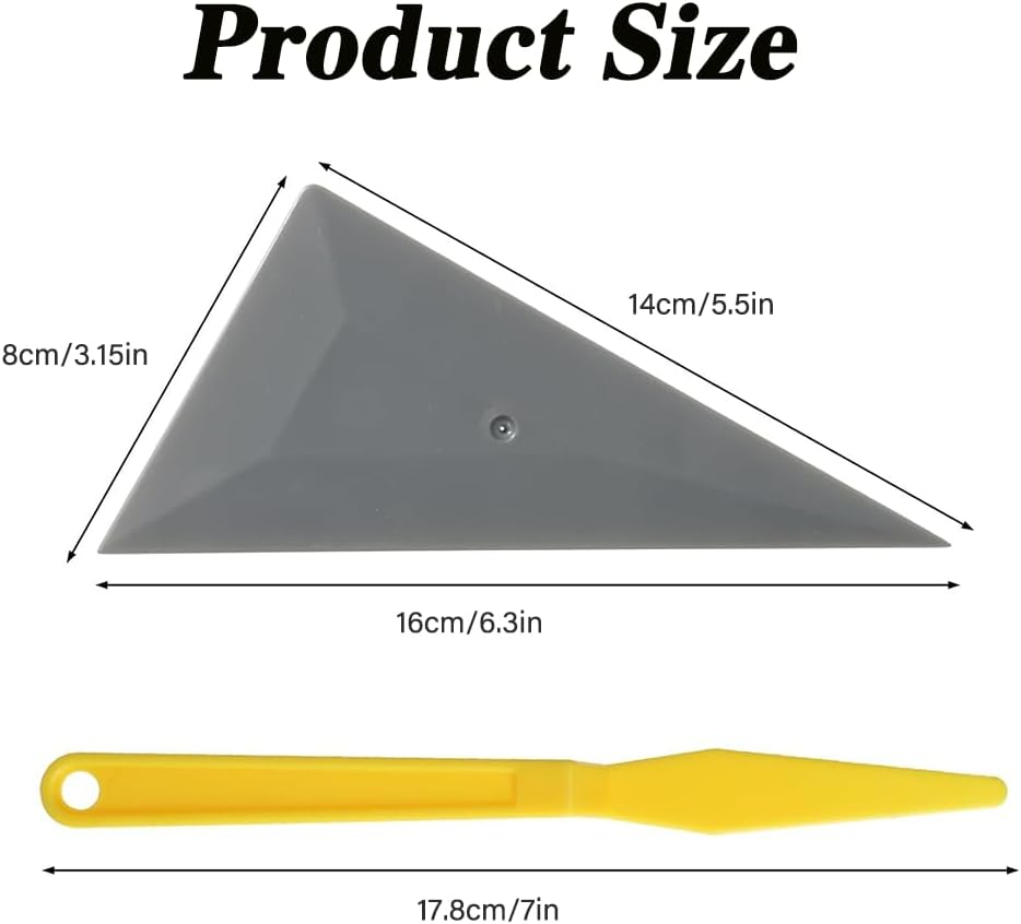 NYGHMY Window Tint Tool Kit (10 Pcs) - Triangle & Contour Squeegees, Card Scraper - Car Vinyl Wrap & Window Film Installation image number 2